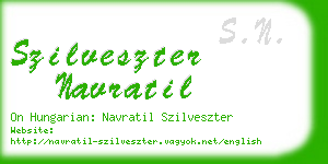 szilveszter navratil business card